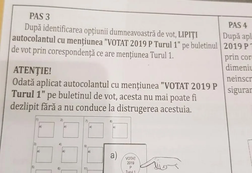 Un nemțean din Marea Britanie arată că autocolantul „votat” se poate dezlipi. Mituleţu (AEP): Cine îl mută o face pe propria răspundere