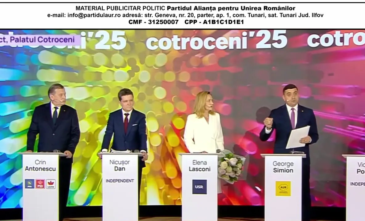 LIDERUL AUR, GEORGE SIMION, S-A RETRAS DE LA DEZBATEREA PREZIDENȚIALĂ