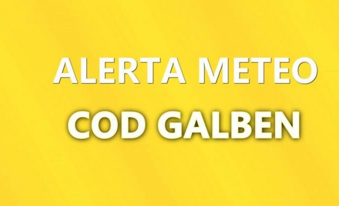 Cod galben de ploi torenţiale şi vijelii valabil şi pentru judeţul Olt, până la ora 23.00