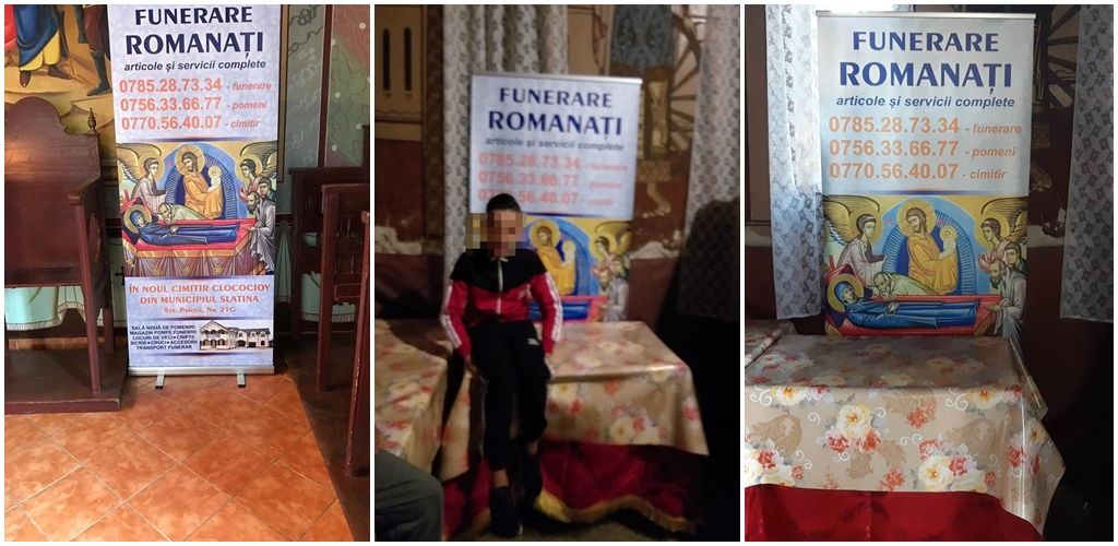 Reclamă în biserică. Episcopia din Olt şi-a pus „roll-uri“ în lăcaşurile de cult din judeţ - FOTO