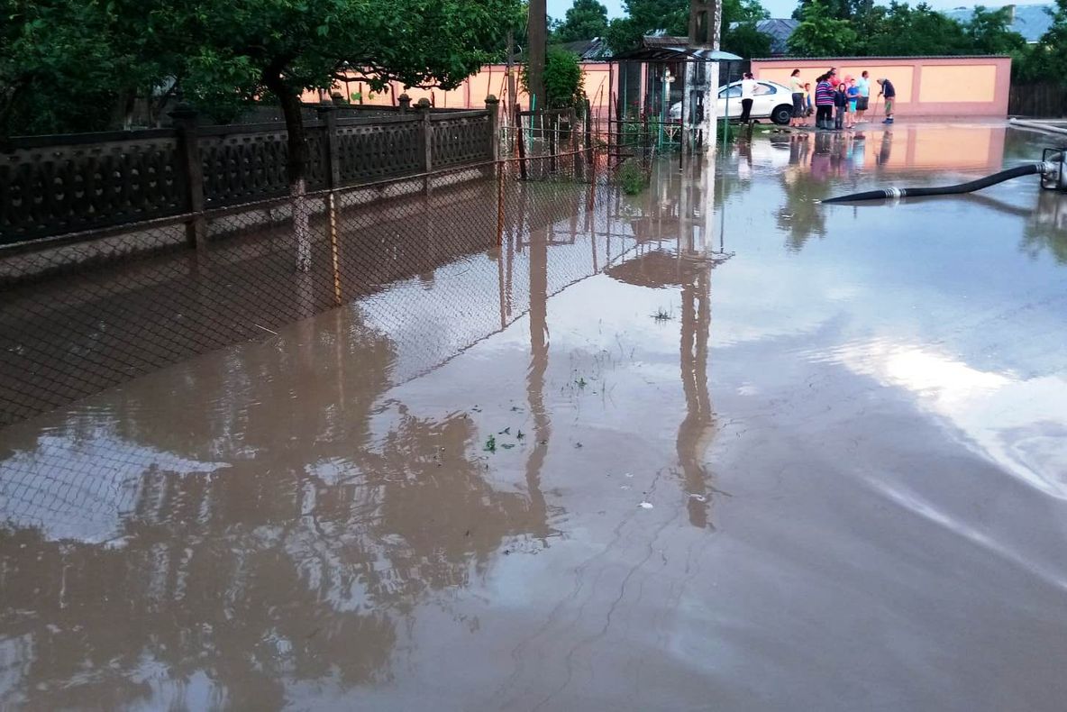 Mai multe gospodării din judeţ, inundate din cauza ploilor de noaptea trecută