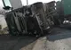 Drum blocat de un TIR încărcat cu furaje care s-a răsturnat - FOTO&amp;VIDEO