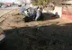 Accident spectaculos în Olt. La spital după ce a intrat cu maşina într-un cap de pod şi s-a răsturnat