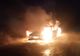 Un autoturism a ars ca o torţă, pe un drum din Olt - VIDEO