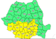 Cod galben de ninsori abundente - Harta ANM cu zonele vizate
